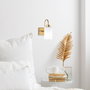 Opviq Lámpara de pared Blanco y Oro